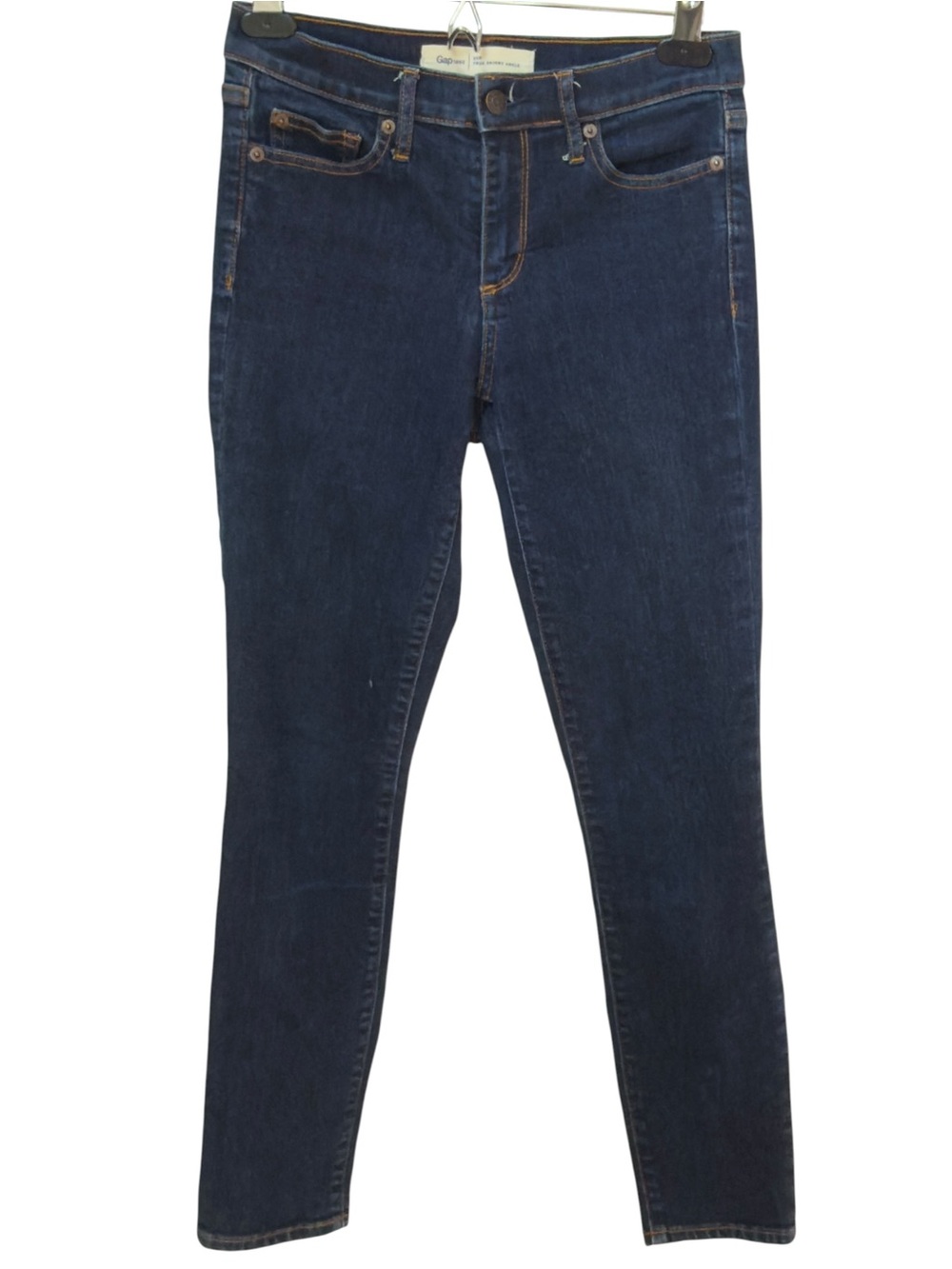 Gap 1969 True Skinny Ankle Rinsed Denim Blue Stretch Jeans. 25.
